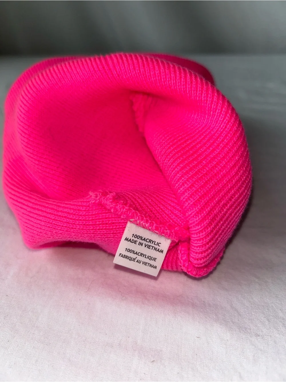 Crime Junkie Hot Pink Knit 100% Acrylic Long Beanie for Podcast Fans